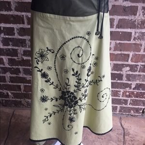 Anthropologie Basil & Maude Beaded Skirt